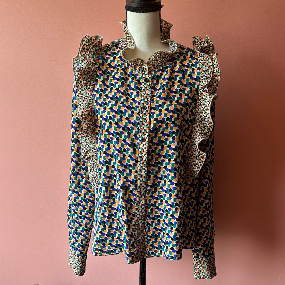 Gracia Multicolor Ruffled Blouse